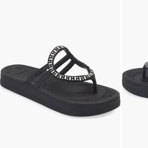 Sanuk Sunshine Crystal Platform Sandal (Women) Size 6 Bling Embellished Sandals